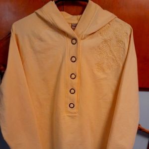 Ruff hewn yellow tunic hoodie  size large